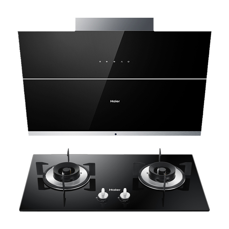 海尔(Haier)侧吸爆炒20m³ 自开合烟灶套餐EC905SN+Q2BE2(12T)天然气灶具家用套装抽油烟机燃气灶