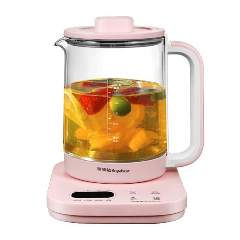 荣事达royalstarf养生壶ysh8088粉色304发热盘高硼硅玻璃双保温模式