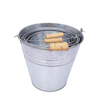 规格[镀锌铁桶15L 10个装]镀锌桶大容量铁皮水桶便携手提家用白铁皮桶