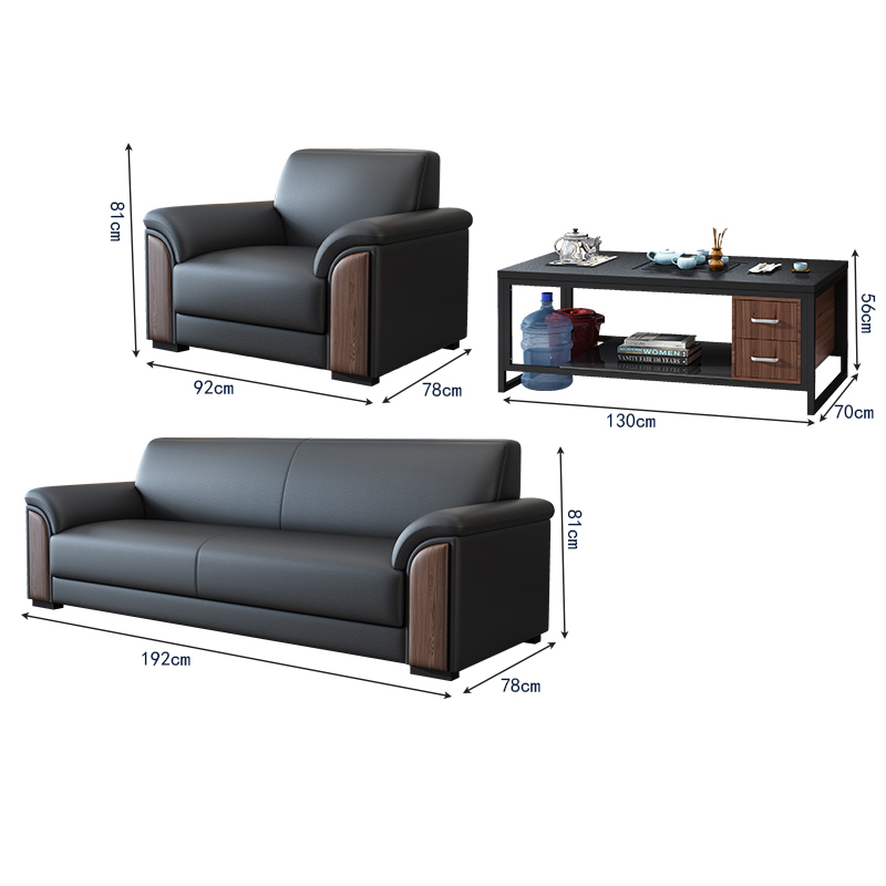依韵珂会客沙发192*78*81cm(1+3+火烧石茶几)套高清大图