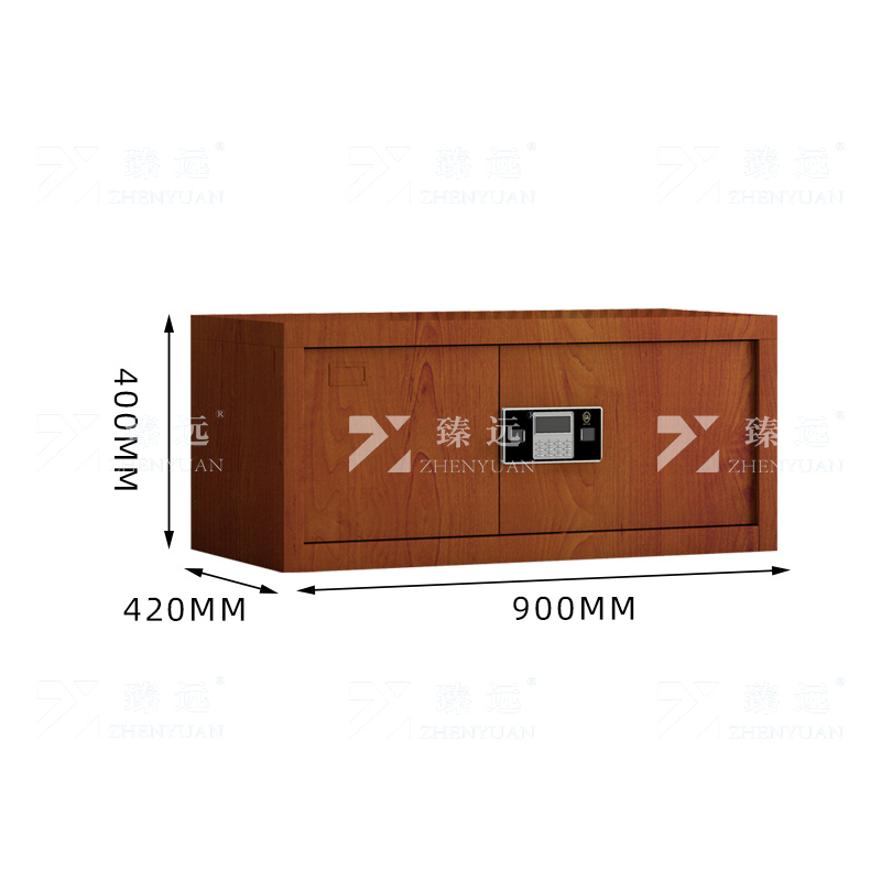 臻远 ZYJJ-80064 保密柜 顶柜红木纹电子锁 长900*宽420*高400mm 单位:1台高清大图