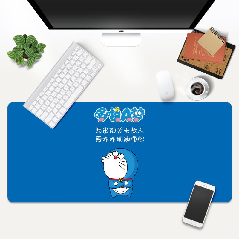 霆骁鼠标垫哆啦a梦鼠标垫霆骁蓝胖子哆啦a梦叮当猫可爱大号鼠标垫动漫锁边办公桌垫超大可水洗 价格图片品牌报价 苏宁易购凌启志创智能数码专营店