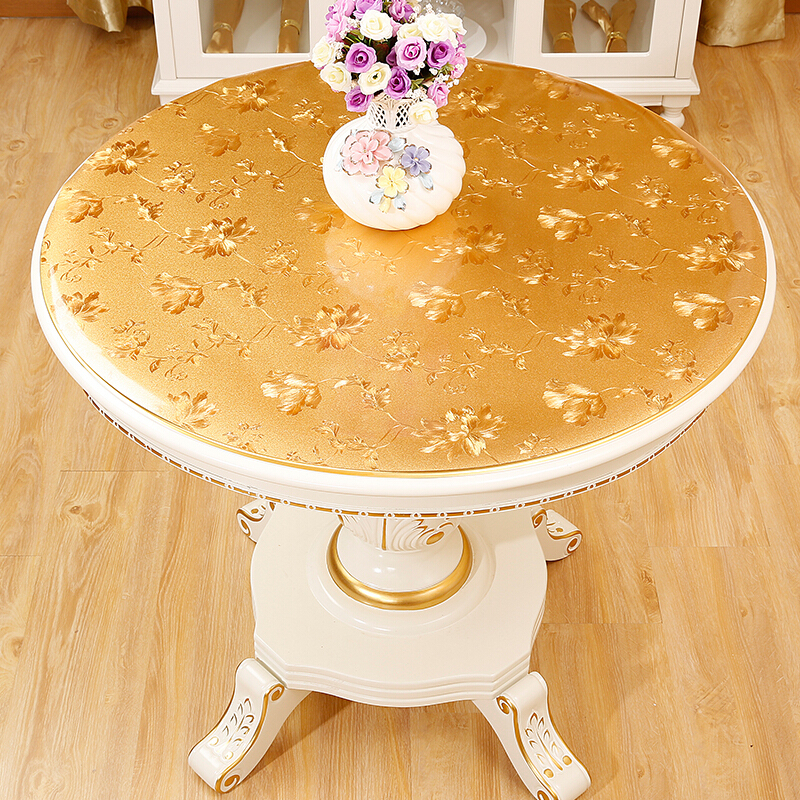 小圆桌桌布防水防油pvc圆形茶几垫家用台布隔热免洗塑料软玻璃