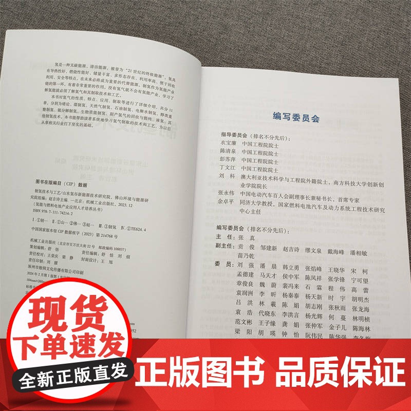 正版 制氢技术与工艺 山东氢谷新能源技术研究院 佛山环境与能源研究院 9787111742142 机械工业出版社高清大图