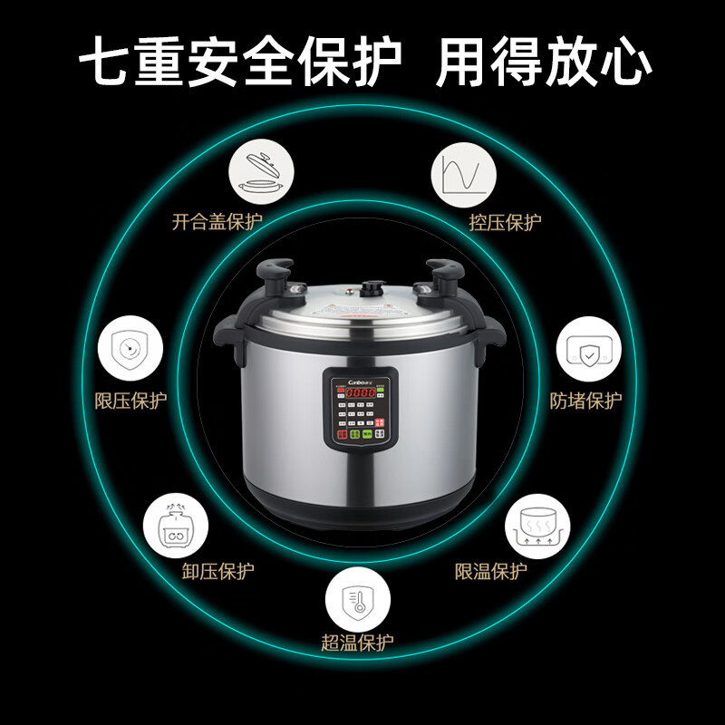 康宝(Canbo)17升商用电压力锅大容量电饭煲 特大号电饭煲酒店饭店食堂煮饭锅煲汤多用途电炖锅高清大图