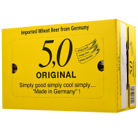 德国原装进口 5,0 ORIGINAL自然浑浊型小麦啤酒500ml*24整箱装