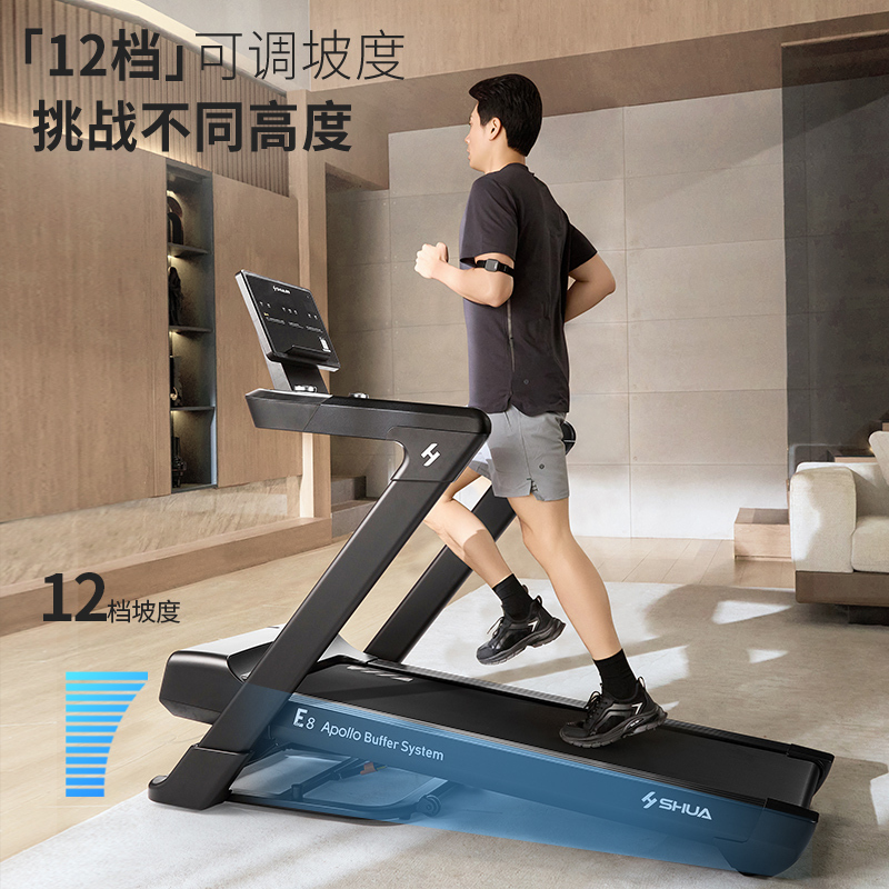 舒华旗舰店E8旗舰新款跑步机家用款宽跑台可折叠室内健身器材T599-经典复刻商用级跑步机高清大图