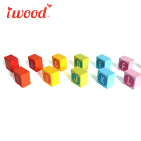 木玩世家iwood系列11013 木质34粒森林动物积木益智早教认知积木玩具