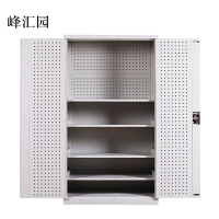峰汇园工具柜加厚铁皮储物柜工厂车间用带抽屉汽修多功能收纳柜通门带网柜灰白色