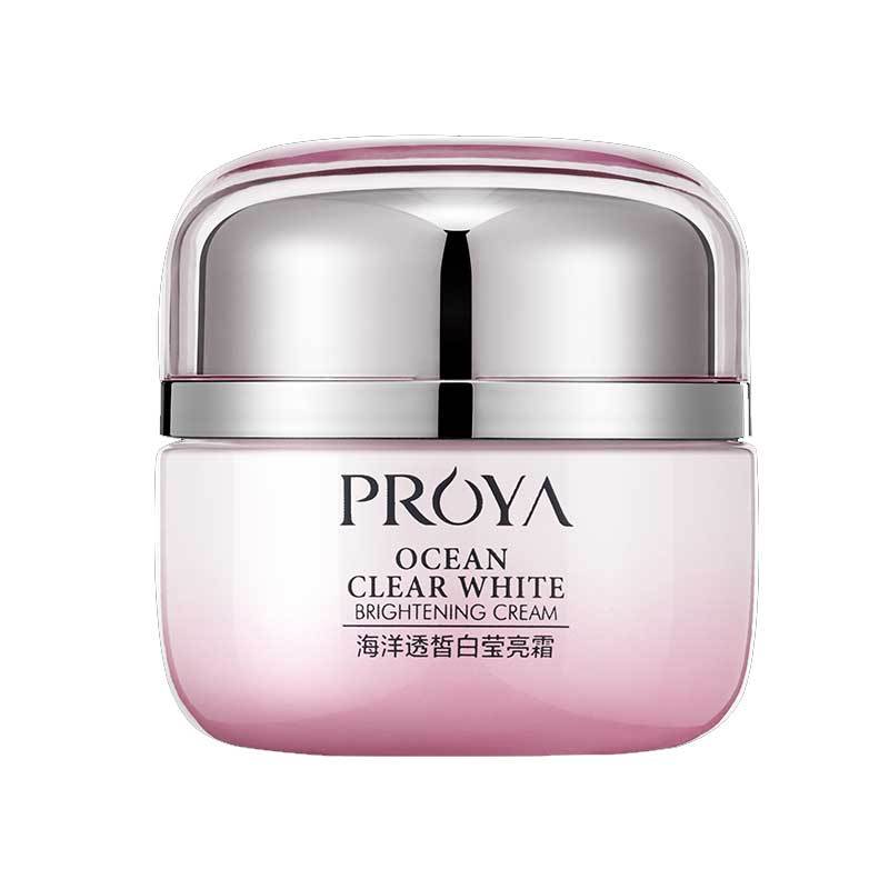 珀莱雅海洋透皙白莹亮霜50g 嫩白亮肤补水保湿滋润提亮肤色面霜女学生护肤柏海洋透精华面霜日晚霜
