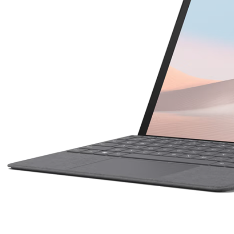 微软 Surface Go4 /3 /2键盘盖 亮铂金 磁吸易拆卸 Alcantara材质 键盘背光+玻璃触控板高清大图