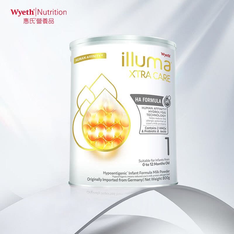 原装进口惠氏港版启赋敏适HA适度水解婴幼儿配方牛奶粉1段(0-12个月)800g图片