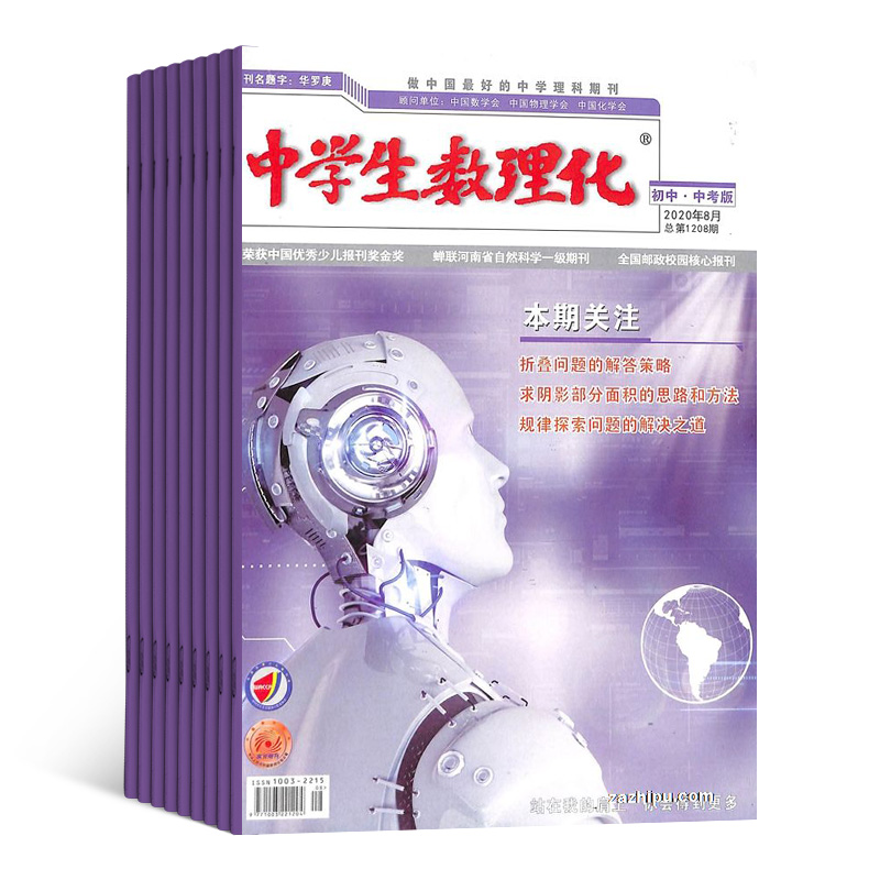 [正版]中学生数理化(中考版)2024年6月起订杂志铺 一年共12期 初中生学习辅导 数理化补习 中考提分期刊杂志全年高清大图