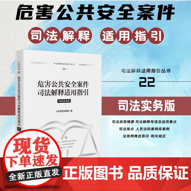 正版 危害公共安全案件司法解释适用指引 人民法院出版社 9787510943133