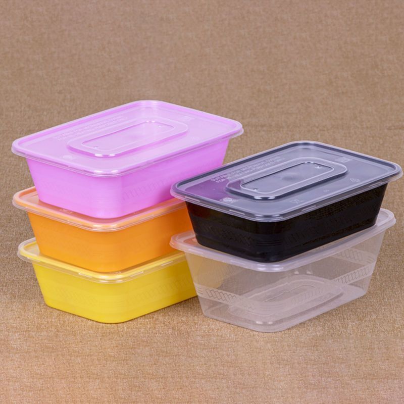 奥德鑫一次性PP餐盒 透明三格快餐盒饭1000ml 单个/整箱