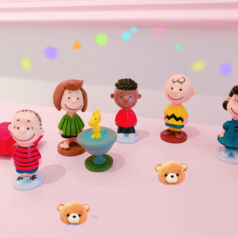 美帮汇日系12件查理人创意房间卧室摆件摆拍道具装饰图片