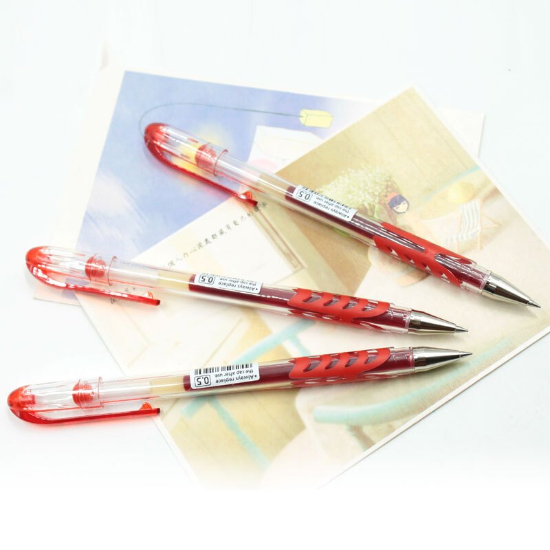 百乐(PILOT)BL-WG-5子“弹”头防滑中性笔啫喱笔签字笔 红色 0.5mm 12支装/盒 日本进口