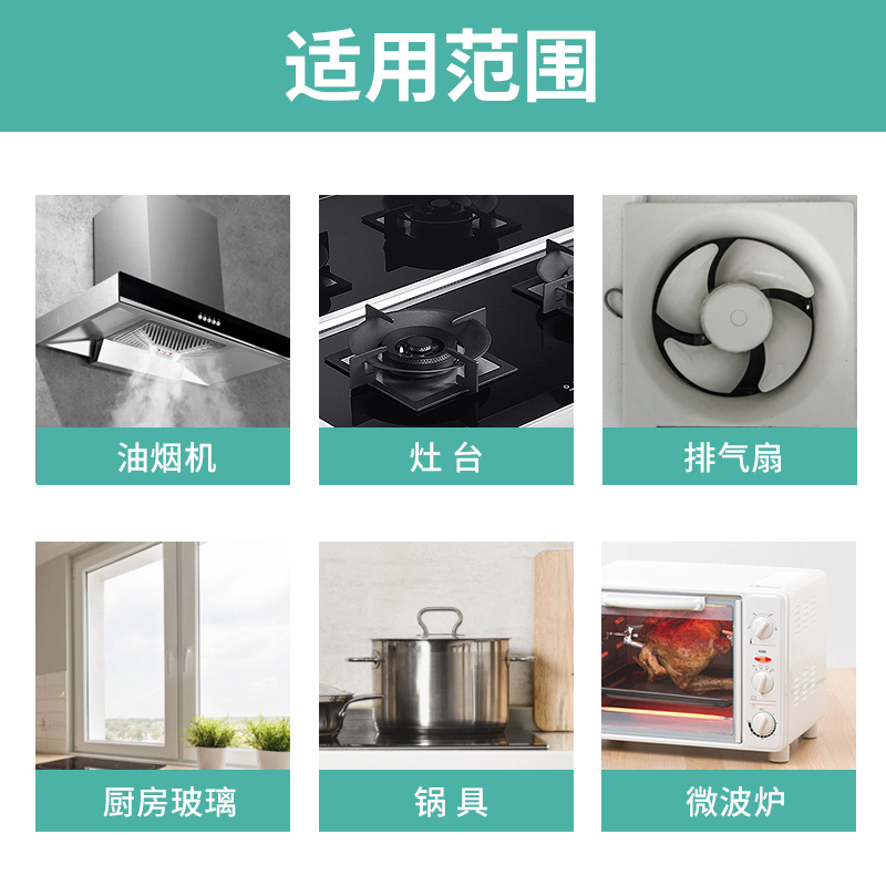 [补贴10%]1瓶(共500ML含1个喷头)500ml大瓶油烟机清洗强力去油污净厨房重油渍烟净去污灶台清洁剂高清大图