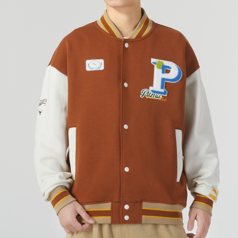 彪马(PUMA)男装女装运动服跑步健身训练情侣外套时尚潮流休闲夹克上衣625797-81 ZP 625797-81/棕色 XXL
