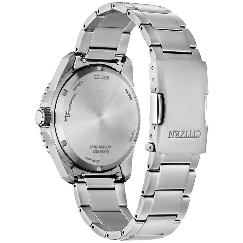 西铁城(CITIZEN)光动能男士超级钛金属手表41mm黑盘日历防水商务休闲高清大图