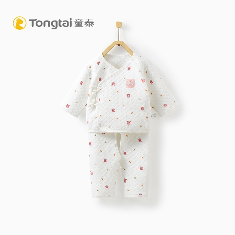童泰新款纯棉新生儿衣服0-3月婴儿加厚和服套装宝宝系带保暖套装