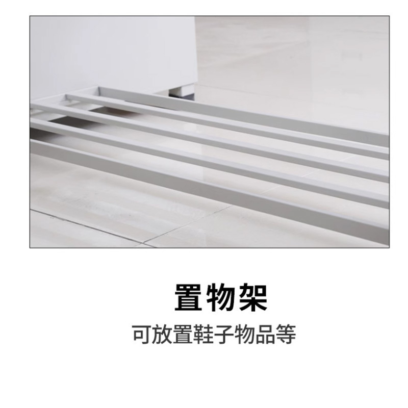 钢制加厚营房单层铁床内务柜鞋架制式铁架床 加厚单人床 SHX-026 张高清大图