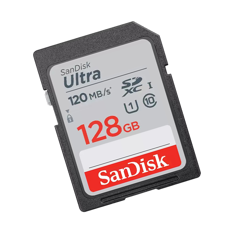 [免邮]闪迪(SanDisk)128G SD卡CLASS 10高速SDHC单反微单相机存储内存卡读取120M/s