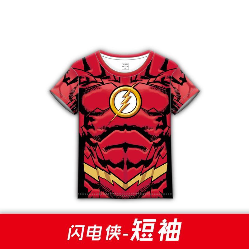 Oloey男士t恤闪电侠衣服儿童t恤短袖dc漫画周边服装绿灯侠卡通动漫男童短t夏 价格图片品牌报价 苏宁易购优品物语服饰专营店
