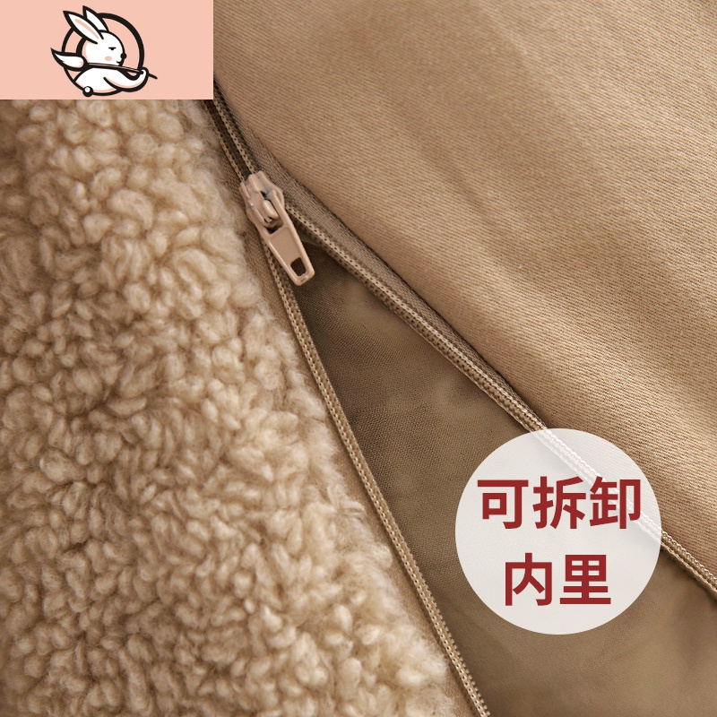 HUAYANGTU女童加绒外套冬装棉衣2020新款女宝宝洋气风衣派克服小童加厚棉服风衣童