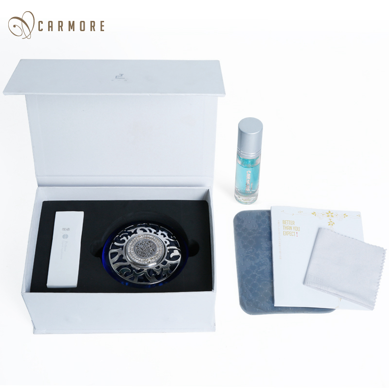 CARMORE/卡慕星空之吻座式香水 宝石蓝/水晶粉 东方香天然香水 镶钻时尚水晶摆件 汽车座式香水 车