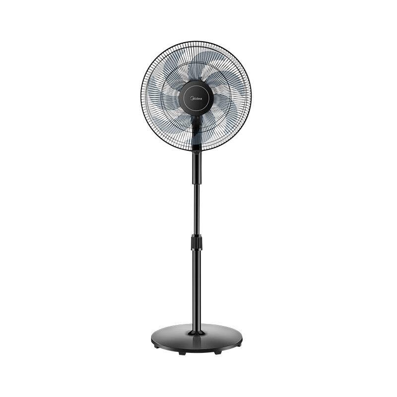 美的(Midea)电风扇家用七叶大风力摇头轻音低噪风扇客厅卧室学生宿舍机械式三档落地扇FSA40VC 黑色图片
