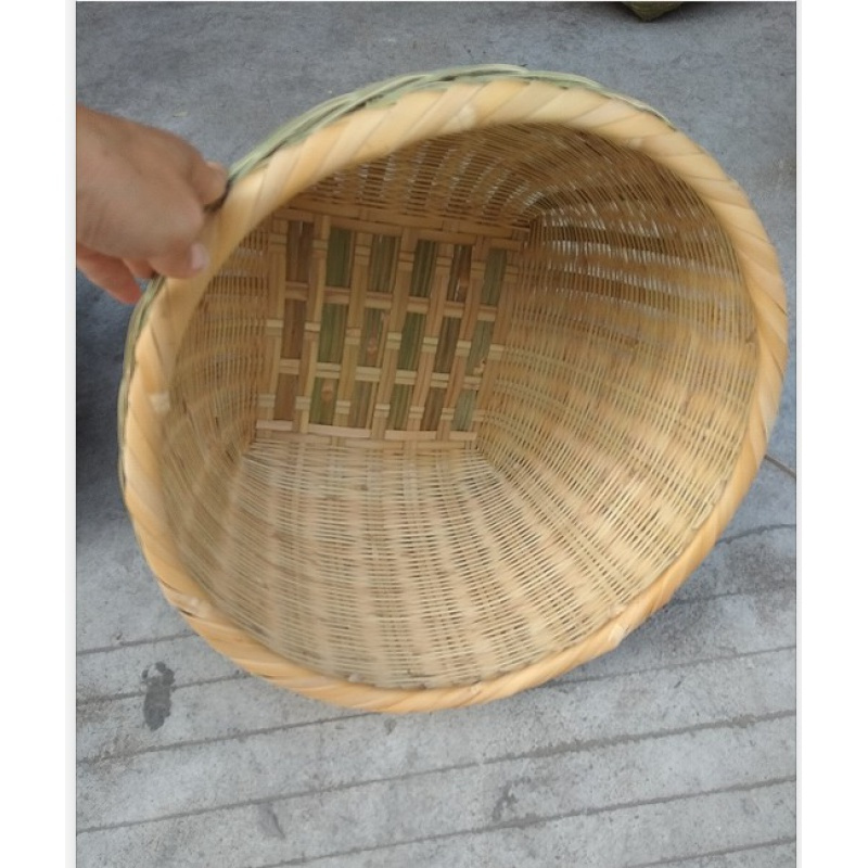 箩筐竹编收纳筐手工箩筐竹簸箕小竹筐收纳筐鸡蛋竹萝茶叶萝