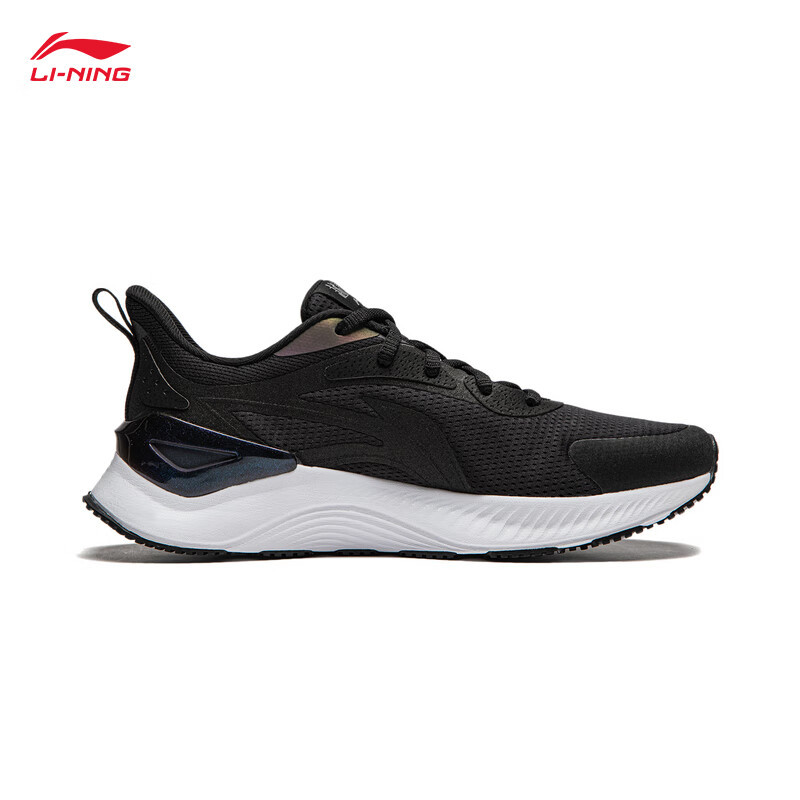 李宁(LI-NING) 跑步鞋女款 ARHU024-1 黑色/银色 美码4.5-9(参考码数对照表并备注)