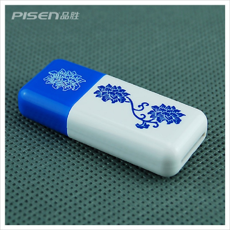 品胜(PISEN) 读卡器 TF 彩豆读卡器 (深蓝色青花瓷)