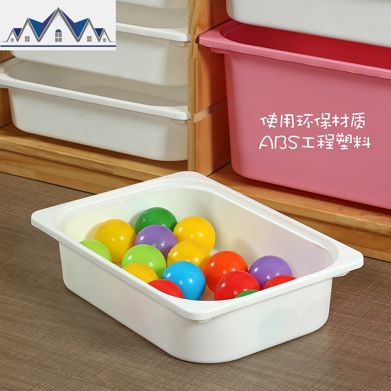 实木儿童玩具收纳架多层分类置物柜幼儿园宝宝玩具整理储物架书柜 三维工匠收纳柜高清大图