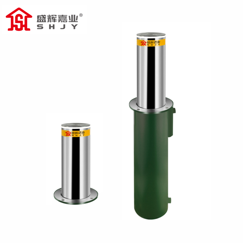 盛辉嘉业 电动升降柱军绿色全自动升降挡车柱 遥控升降柱阻车器定制方案高清大图