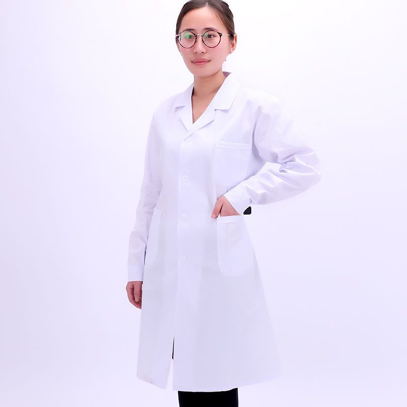 白大褂工作服长袖女医生服薄款白大衣男学生实验室护士服医师服女式