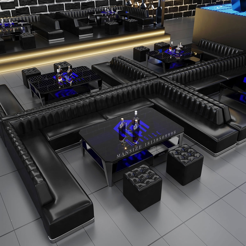 古达娱乐/酒吧/ktv家具 古达定制酒吧卡座发光茶几ktv沙发静吧散台夜