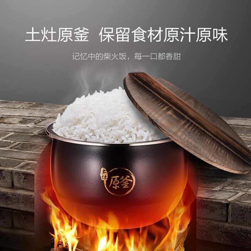 九阳(Joyoung) 电饭煲 家用电饭锅5L大容量智能预约 煮饭锅柴火饭不粘内胆多功能大功率土灶原釜F-50FY808