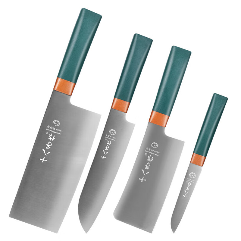 十八子作 家用刀具套装菜刀组合 如意四件套刀 如意 四件套刀 【彩盒装】 S2020-3!