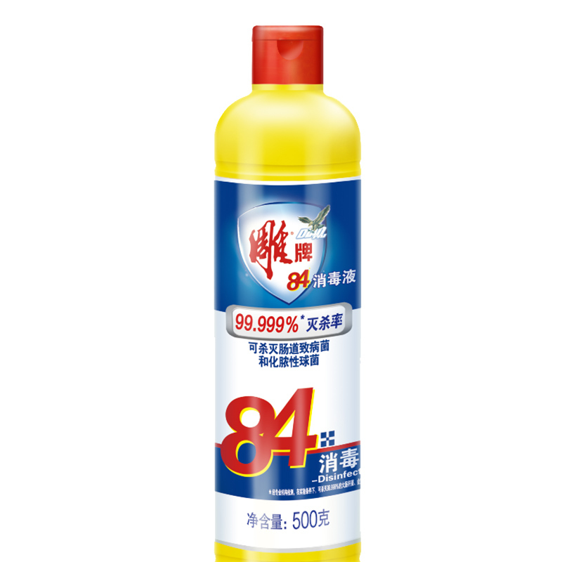 雕 牌 84消毒液 500g 整箱销售 30瓶/箱