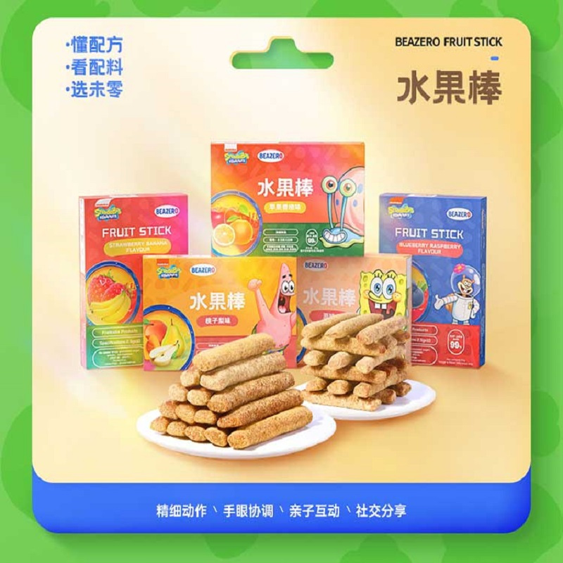 Beazero未零 海绵宝宝水果棒-苹果香橙味40g