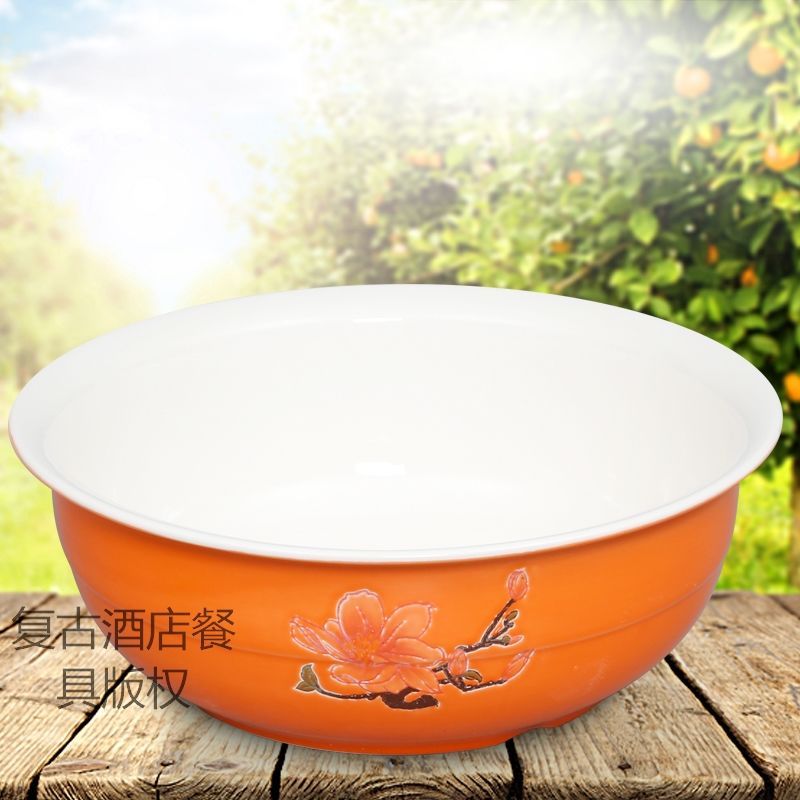加厚陶瓷面盆和面盆发面盆揉面盆陶瓷盆大面盆洗菜盆花盆10英寸罗汉盆