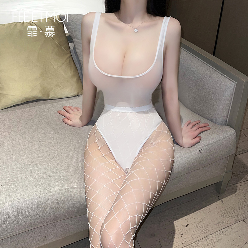 霏慕女式情趣睡衣性感情趣内衣薄透免脱开裆连体衣6510