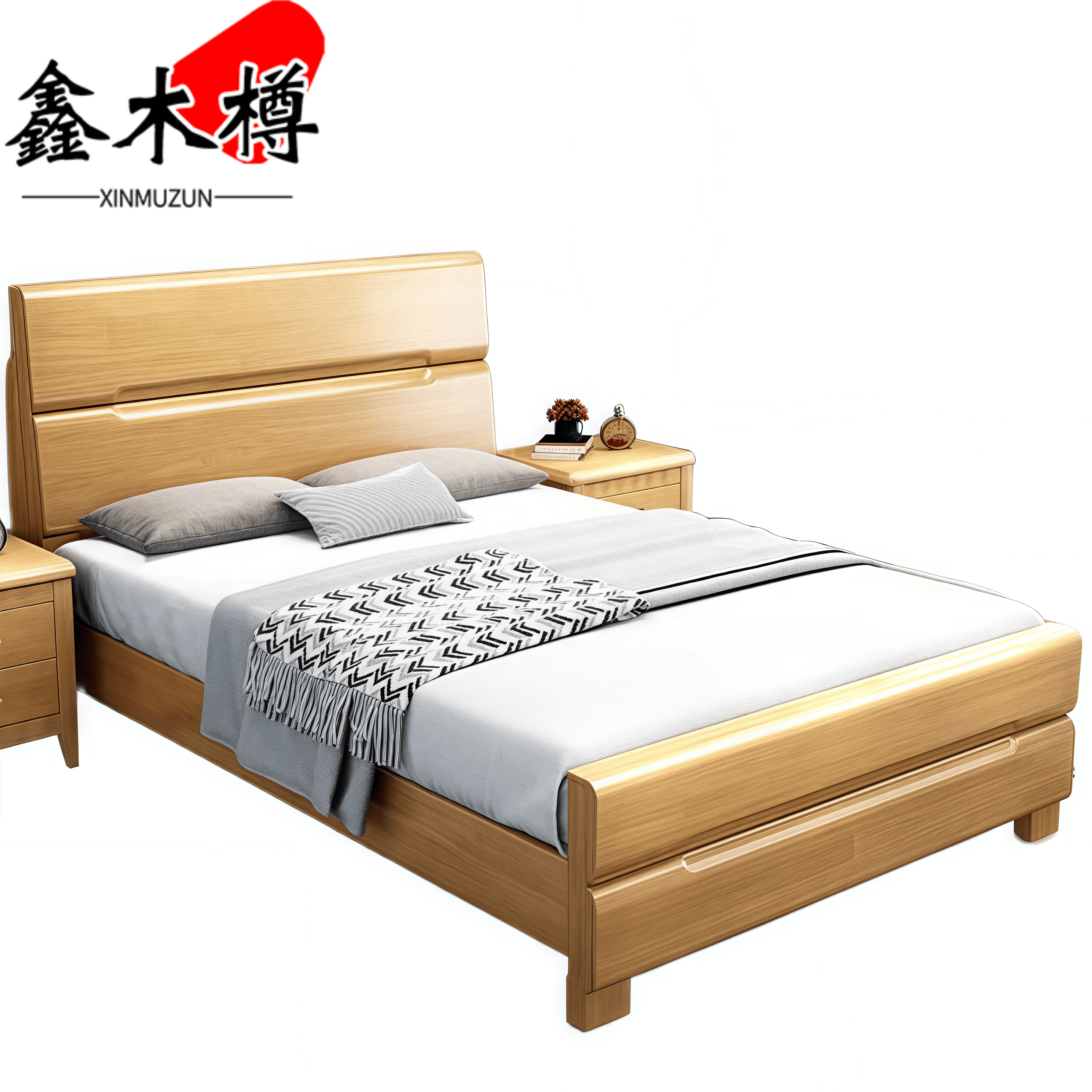 鑫木樽床120*200*100cm张高清大图