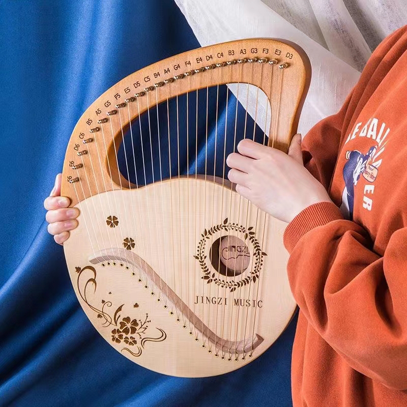 易响天开儿童1624弦初学者箜篌里拉琴莱雅琴古典西洋弹拨天使琴乐器10