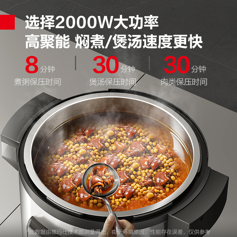 德玛仕商用大容量电压力锅 智能蒸煮多用电饭锅 食堂饭店电高压锅 特大号电饭煲煮饭锅 18升[高原可用]FRP180-B3高清大图