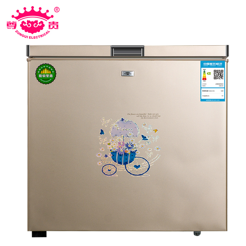 尊贵 (ZUNGUI)BC/BD-181 181升 卧式冷柜 全铜管蒸发器 大容积商用单温顶开门冰柜 冷藏冷冻转换柜金色