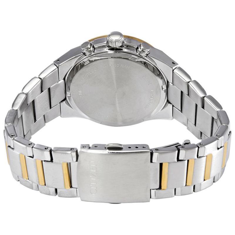 西铁城citizen男士计时不锈钢黑色表盘手表石英表经典简约商务休闲