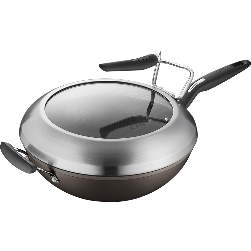 火红点4代 [可立盖]燃气灶电磁炉通用 32cm[官方正品] 苏泊尔火红点4代钛金刚不粘锅炒锅家用电磁炉煤气灶专用超市同